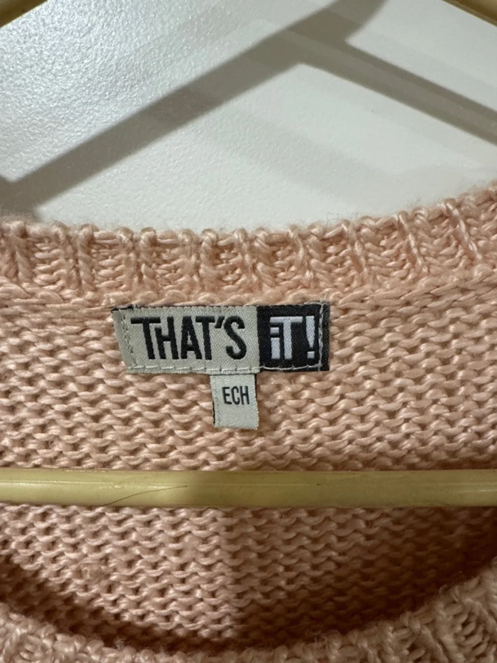 Girls' Dusty Pink Knit Sweater Dress / AA40